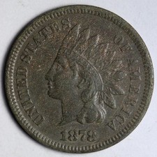 1878 Indian Head Cent Penny AU E219 YVDEM picture