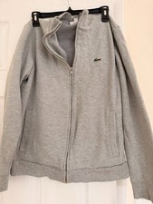 Lacoste Men’s Full Zip Sweatshirt Jacket Gray Size M Crocodile Logo picture