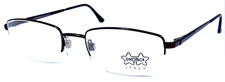LUXOTTICA LU1327 F208 NOS Italy Dark Brown Half Rim 53-20-140 Eyeglasses Frame  picture