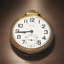 Antique 1925 Elgin B.W. Raymond Railroad Grade 478 Pocket Watch - 21 Jewel 12kt picture