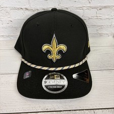 New Era New Orleans Saints 9Seventy Black Gold Snapback Adjustable Rope Hat Cap picture