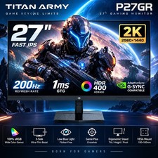 TITAN ARMY P27GR 27” QHD 2560x1440 200Hz Fast IPS Gaming Monitor 1ms HDR400 picture