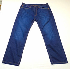 Levi's 500 Series Men's 505 Regular Fit Straight Leg Dark Wash Denim Jeans picture