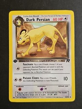 Dark Persian 42/82 1st Edition Team Rocket MP Pokémon TCG picture
