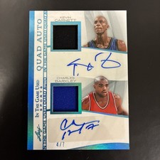 2025 Leaf In The Game Used Garnett Barkley Rodman Johnson Quad Jersey Auto / 7 picture