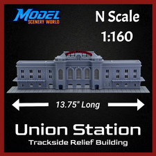 N Scale 1:160 Union Station Train Depot Relief Building | Model Scenery World picture