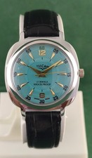Vintage Vulcain Hand-Winding Blue Dial Excellent Working Men Wristwatch picture