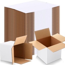 100 Pcs Shipping Boxes 4 x 4 x 4 Inch, Small Corrugated Cardboard, Mailing picture