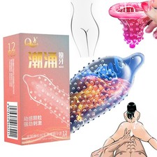12-60pcs Natural Latex Spike Condoms Enhance Extension Stimulate Adult Supplies picture