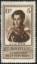 Bolivia 1925 Centenary of Republic Sucre MH (SC# 159) picture