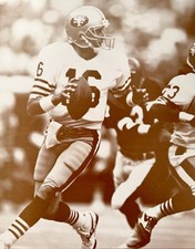Vintage Joe Montana San Francisco 49ers Quarterback 11x14 Sepia Tone Print picture