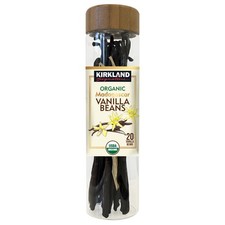 Kirkland Organic Madagascar Vanilla Beans -20 Premium Gourmet Grade Beans picture