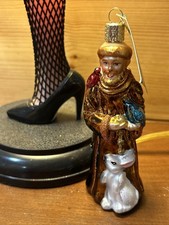 Vintage NWT Old World Christmas Blown Glass Saint Francis Christmas Ornament picture