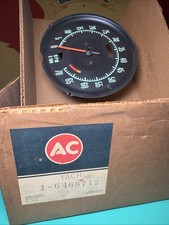 NOS AC Delco Corvette Tachometer 6468712 6500 RPM Redline Original Box 1968 picture