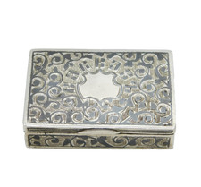 19th Century Russian .84 Silver Niello Enamel Snuff Box Antique c1880s picture