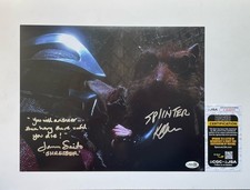 Kevin Clash & James Saito Signed 11x14 Phot JSA Authentic TMNT Shredder Splinter picture