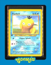 Psyduck 79/105 Common Neo Destiny Pokemon 1st Edition Yuka Morii LP picture