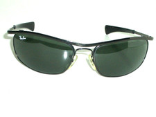 1980's VINTAGE B&L RAY-BAN W0646 G15 BLACK CHROME OLYMPIAN I DLX WRAP SUNGLASSES picture
