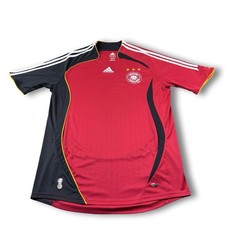 VTG 2006-08 Adidas Germany National Team Red/Black Away Soccer Jersey Large EUC picture