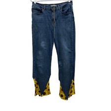0732 Levi's Classic Boot  Bootcut Handmade Sunflower Ankle Jeans picture