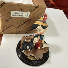 Giuseppe Armani Pinocchio and Figaro 0464C Disney Figurine Italy 1995 Box Mint📦 picture