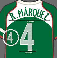2004/05 Mexico Home Name Set R. Marquez #4 Soccer Heat Transfer Iron On Patch picture