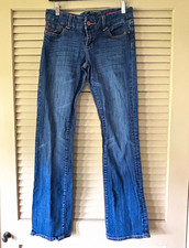 Seven7 Women’s Bootcut Jeans Blue Medium Wash Stretch Denim 5-Pocket Mid Rise picture