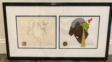 The Grinch Who Stole Christmas line drawing and matching cel picture