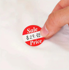 50 Sale Price Garage Yard Sale Stickers Labels Price Tags Market Adhesive 1 Inch picture