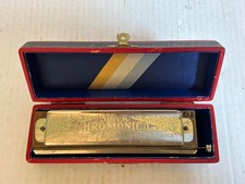 VINTAGE M HOHNER CLASSIC SUPER CHROMATIC MODEL 270 HARMONICA IN KEY OF C (CASE) picture
