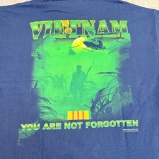 Proud Vet Vietnam You Are Not Forgotten T-Shirt Black Size XL 2009 picture