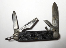 VTG USA 1945-1983 BOKER SCOUT CAMP CAMPER 4-BLADES FOLDING USED POCKET KNIFE picture