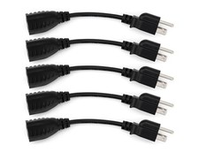 Sewell 6-Inch Power Extension Cable 5-Pack | Outlet Saver, 18 AWG picture