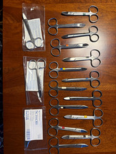 14 used Crown and collar scissors and 3 new ones (curved) picture
