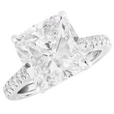 GIA Certified 6.01ct Cushion Cut Diamond Engagement Ring picture