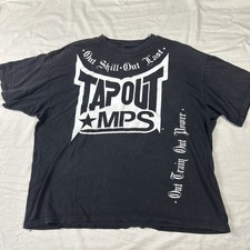 Tapout MPS Men's XXL Black Double-Sided Graphic Logo T-Shirt Out Skill Out Last picture