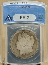 1893 O MORGAN SILVER DOLLAR ANACS FR2 KEY DATE NEW ORLEANS MINT picture