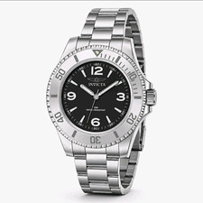 invicta specialty rowan 40mm quartz 50m black dial ss bracelet 69479 picture