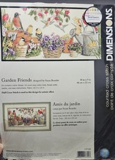 Dimensions Counted Cross Stitch Garden Friends Birds Flowers  NIP 13724 picture