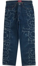 New Supreme Shibori Loose Fit Jean Rigid Indigo Supreme Jeans Size 34 picture