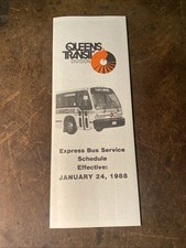Vintage 1988 QUEENS TRANSIT CORP QM2, QM3, QM4 Flushing, Whitestone Bus Schedule picture