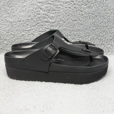 Birkenstock Papillio Gizeh Flex Platform Womens Size 9 Sandals Shoes Black picture