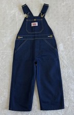 NWT VTG Round House Size 3T Blue Denim Overalls Playwear #7 Zipper Fly picture