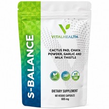 VitalHealth S-Balance 60 Veggie Capsules - New/Sealed Vital Health Exp 1/2027 picture