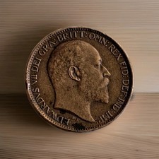 🇬🇧 1903 Great Britain UK King Edward VII Farthing Choice EF/AU Rot Die Error. picture