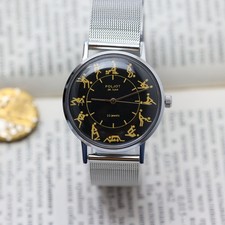 Poljot KAMASUTRA watch 23 jewels slim black classic mechanical watch picture