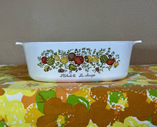 Vintage Corning Ware Spice of Life 3 Qt Casserole Dish No Lid Retro 70s Bakeware picture