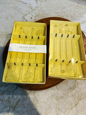 Pier 1 Imports Glass Snowflake Swizzle Sticks 2 Boxed Sets of 4 Christmas picture