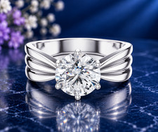 IGI Certified Lab Grown Diamond Engagement Ring 1.25 Ct Round Cut 14k White Gold picture
