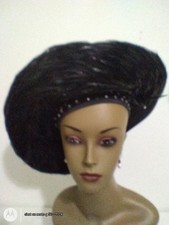 Mr John Modern Ex FANCY Feather Rhinestone Hat In Jack McConnell Style picture
